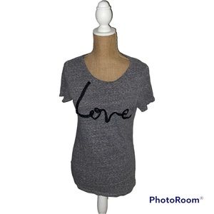 American Eagle Love Script short sleeve shirt SzL